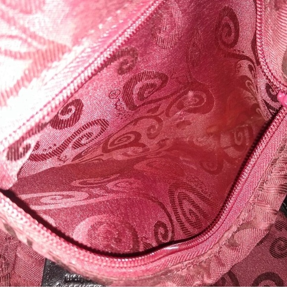 🖤 Brighton Black Leather Hobo Shoulder Bag With Silver Chain Strap Heart Charm - Picture 14 of 15